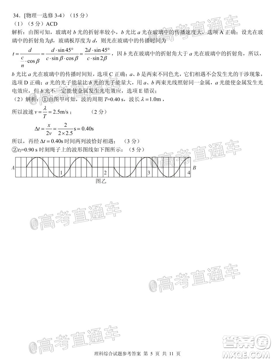 合肥一中2020屆高三最后一卷理科綜合試題及答案