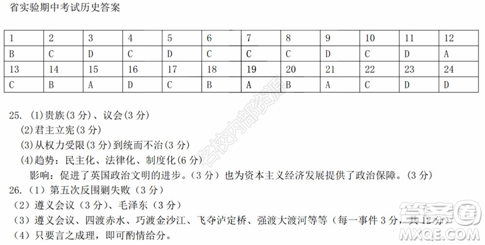 黑龍江省實驗中學(xué)2019-2020學(xué)年下學(xué)期高二年級期中考試文科綜合試卷及答案