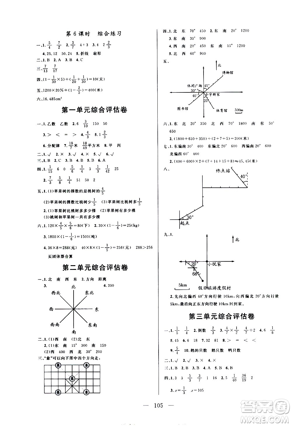 2020年?duì)钤憔氄n時(shí)優(yōu)化設(shè)計(jì)數(shù)學(xué)六年級(jí)上冊(cè)RJ人教版參考答案