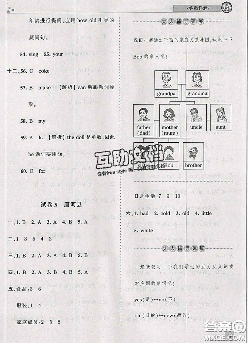 2020年王朝霞各地期末試卷精選三年級英語下冊科普版河南專版答案