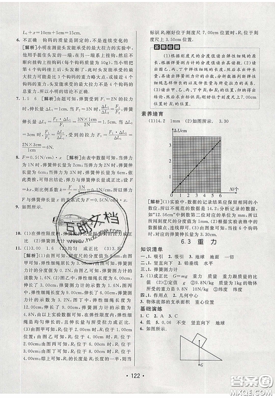 2020年同行學(xué)案學(xué)練測(cè)八年級(jí)物理下冊(cè)滬粵版答案