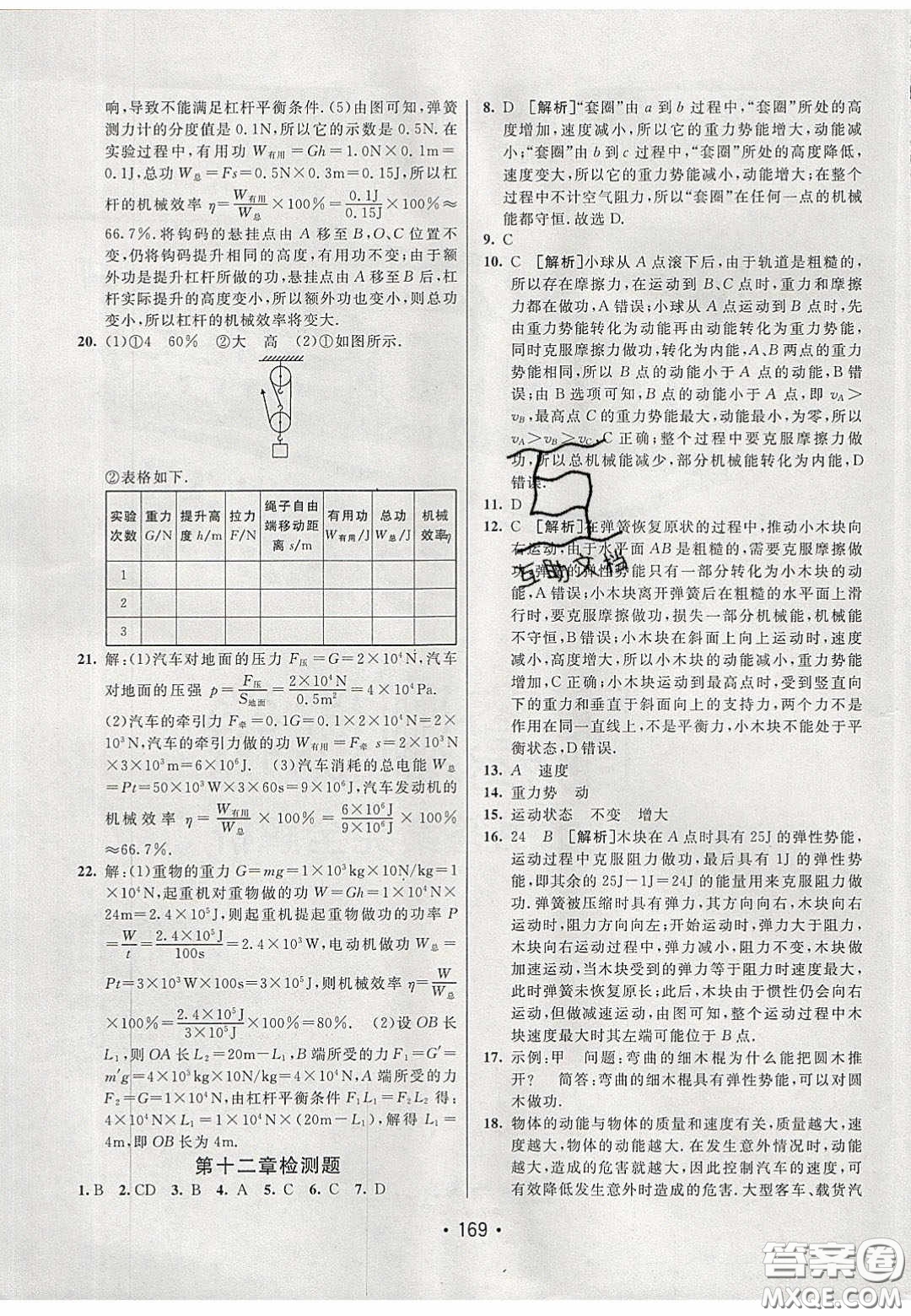 2020年同行學(xué)案學(xué)練測(cè)八年級(jí)物理下冊(cè)教科版答案