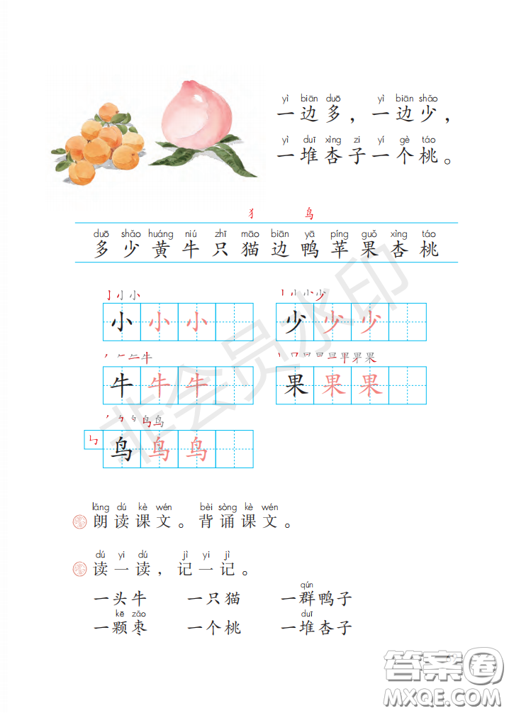 2020義務(wù)教育教科書語文一年級上冊人教版課本