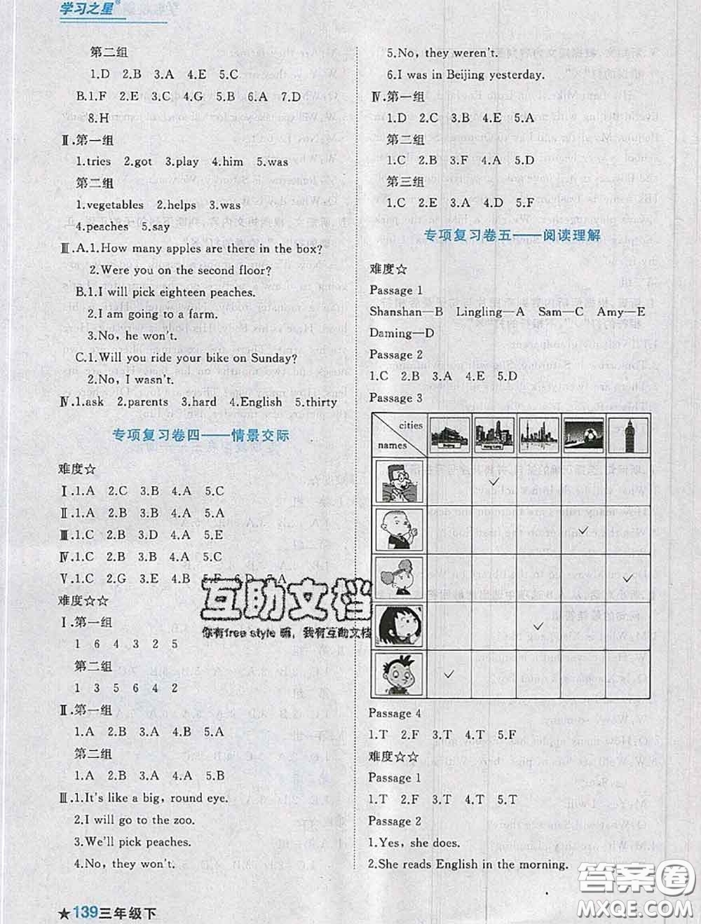 2020年名校期末大連市各區(qū)名校期中期末仿真試卷12套三年級(jí)英語(yǔ)下冊(cè)答案