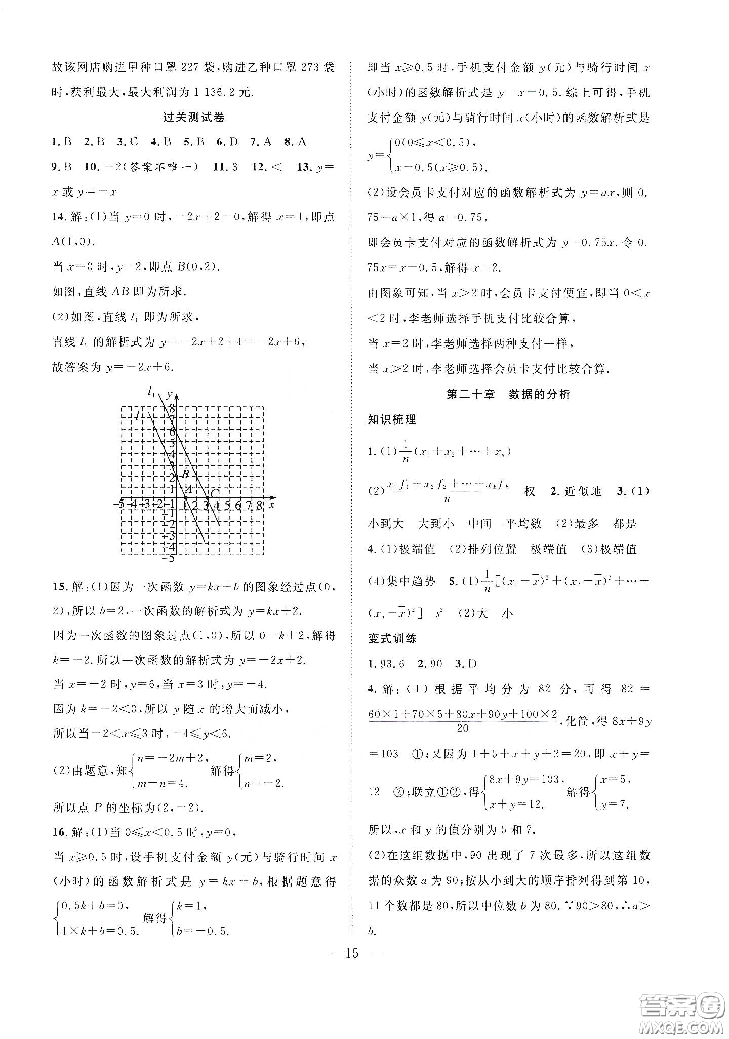 南方出版社2020新活力總動員暑假年度銜接八年級數(shù)學人教版答案