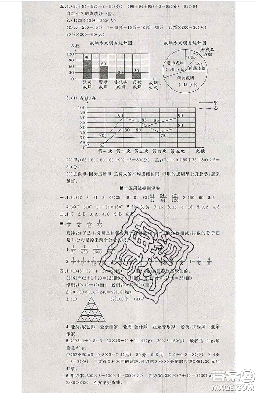 南方出版社2020狀元大考卷六年級數(shù)學下冊人教版答案