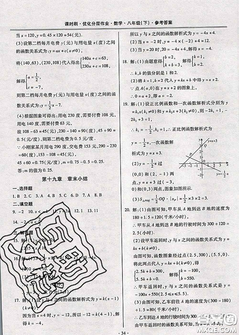 2020年課時刷優(yōu)化分層作業(yè)八年級數(shù)學(xué)下冊人教版答案