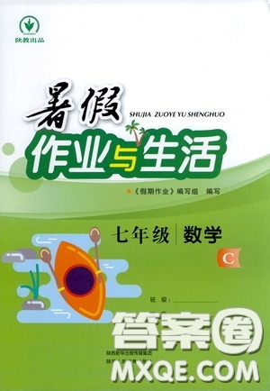 陜西人民教育出版社2020暑假作業(yè)與生活七年級數(shù)學(xué)C版答案