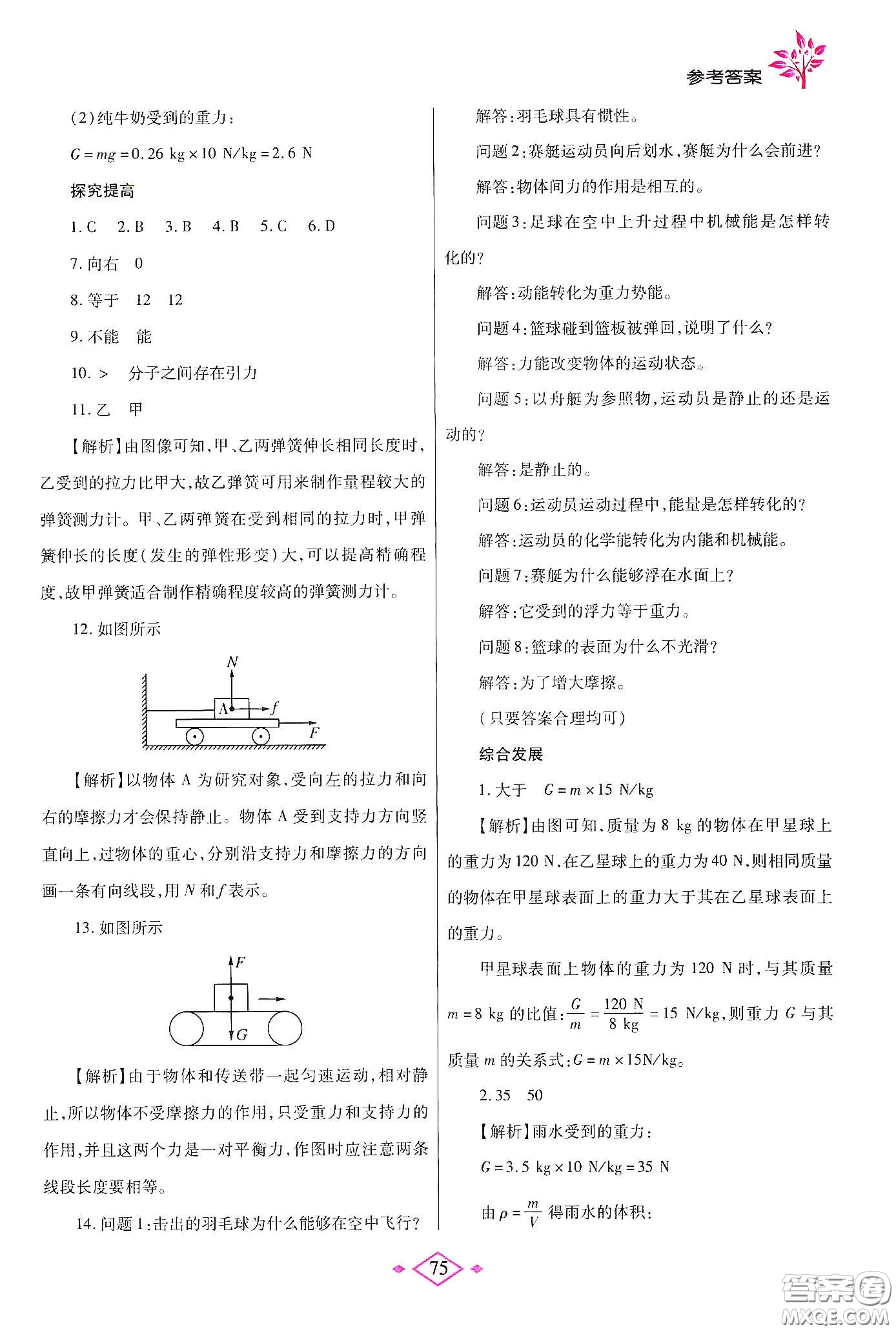 陜西師范大學(xué)出版總社有限公司2020暑假作業(yè)與生活八年級物理蘇科版答案