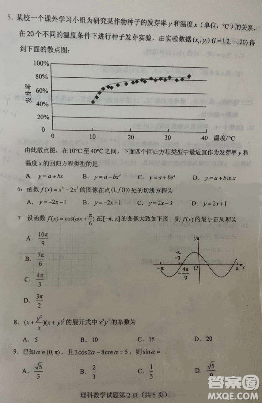 2020年全國高考真題理科數(shù)學(xué)全國I卷試題及答案