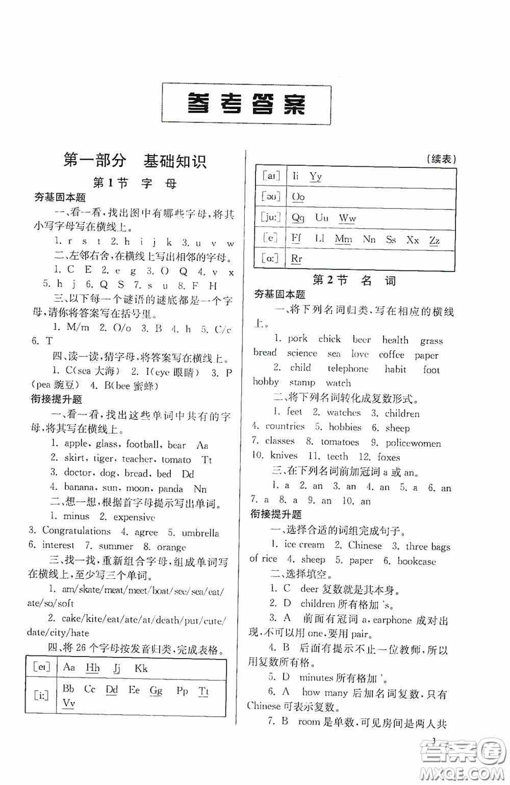 南京大學(xué)出版社2020南大勵學(xué)搶先起跑暑假銜接教程小升初英語第3版答案