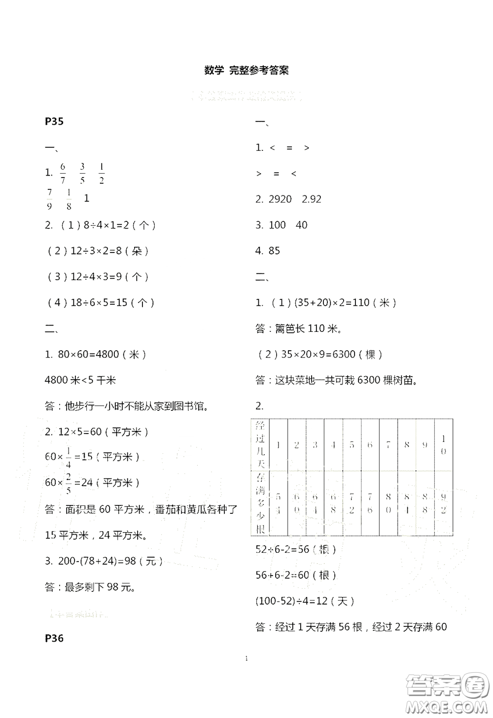 江蘇鳳凰教育出版社2020過好暑假每一天小學三年級答案