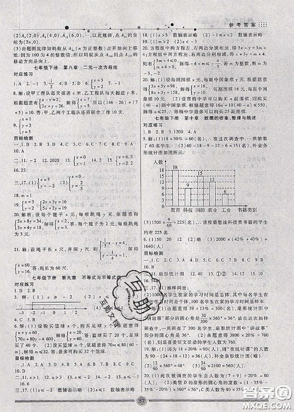 新疆文化出版社2020暑假生活七年級(jí)數(shù)學(xué)人教版參考答案