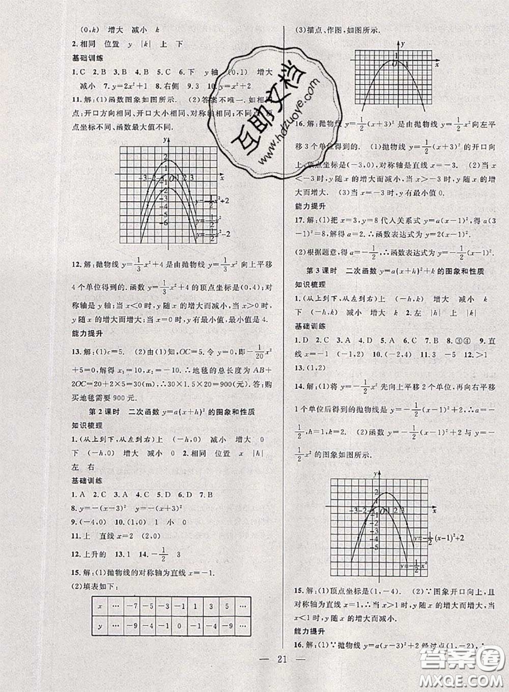 2020年快樂暑假假期面對(duì)面八年級(jí)數(shù)學(xué)滬科版答案