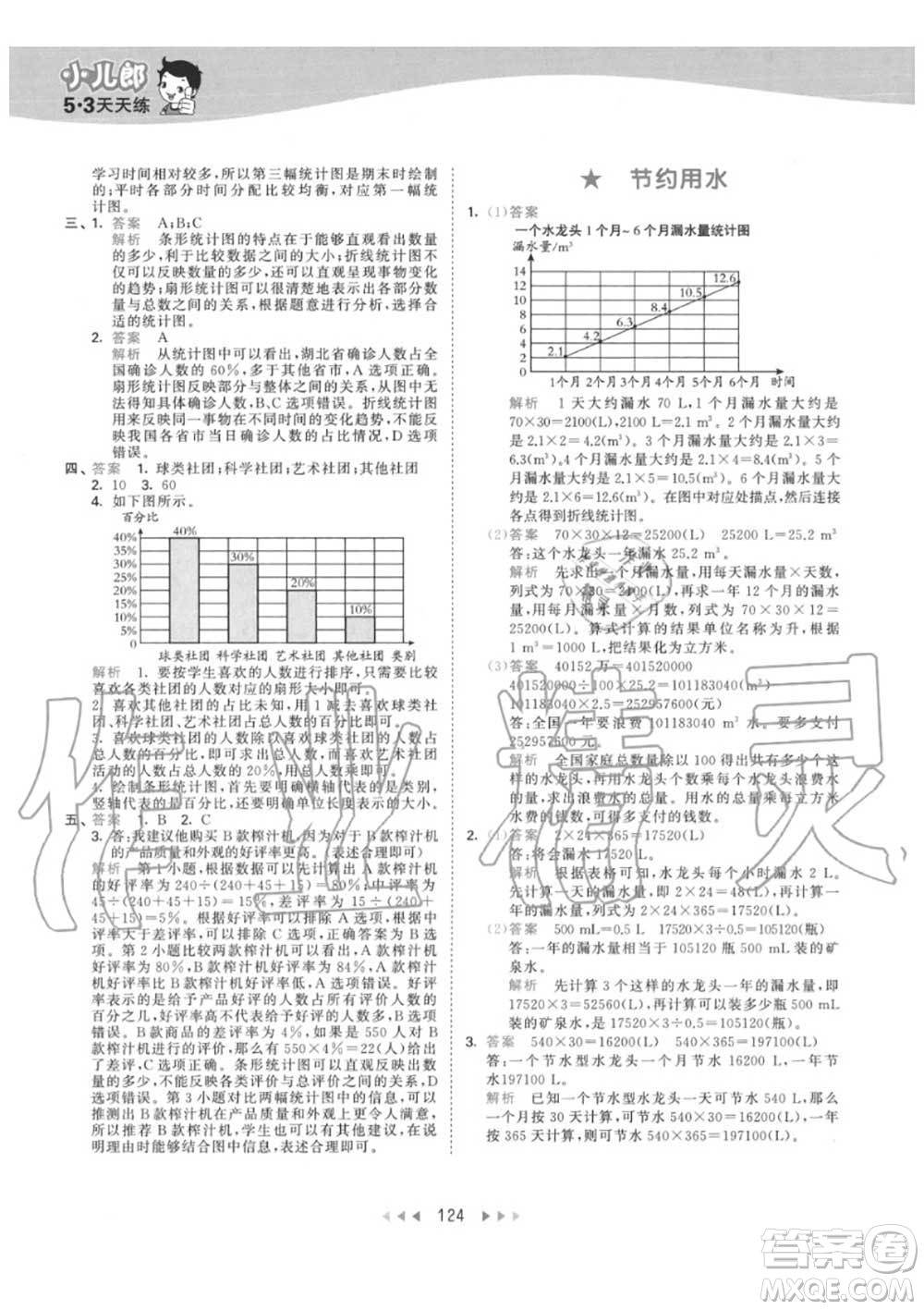 小兒郎2020秋53天天練六年級數(shù)學(xué)上冊人教版參考答案