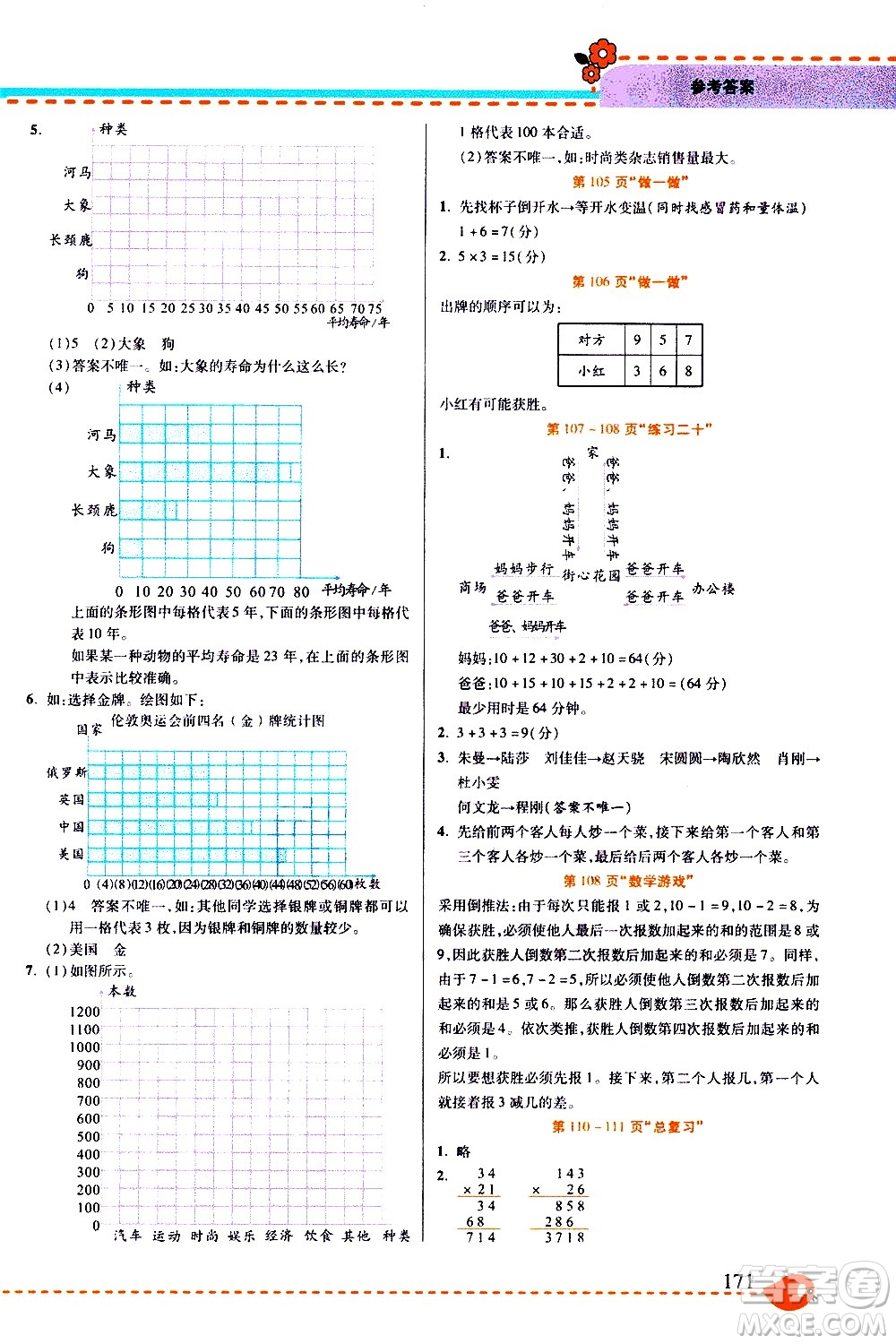 西安出版社2020年幫你學(xué)全講歸納精練四年級(jí)上冊(cè)數(shù)學(xué)RJ人教版參考答案