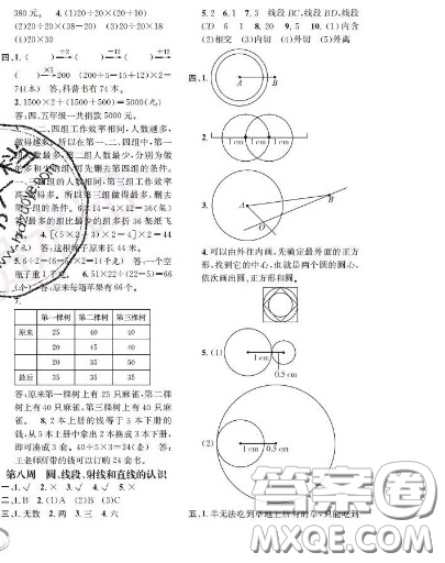 世界圖書出版社2020秋學(xué)霸作業(yè)四年級(jí)數(shù)學(xué)上冊(cè)上海地區(qū)專用答案