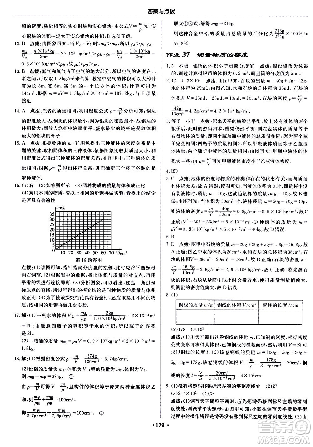 龍門書局2020秋啟東中學作業(yè)本八年級物理上冊R人教版參考答案