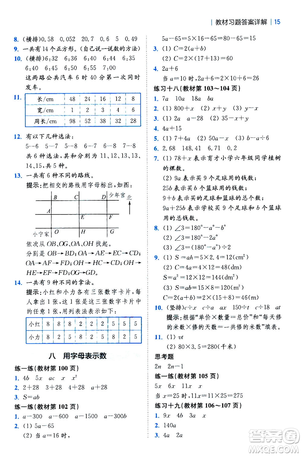 陜西師范大學(xué)出版總社2020秋全易通小學(xué)數(shù)學(xué)五年級(jí)上SJ蘇教版參考答案