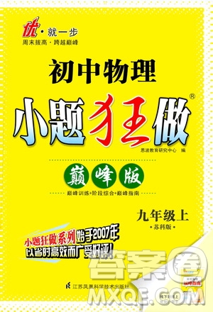 江蘇鳳凰科學(xué)技術(shù)出版社2020秋初中物理小題狂做巔峰版九年級(jí)上蘇科版參考答案