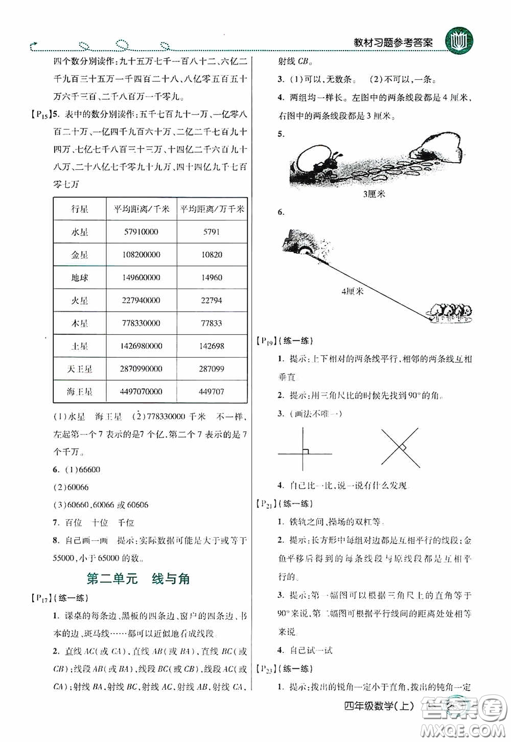 開明出版社2020萬向思維倍速學(xué)習(xí)法四年級(jí)數(shù)學(xué)上冊(cè)北師大版答案