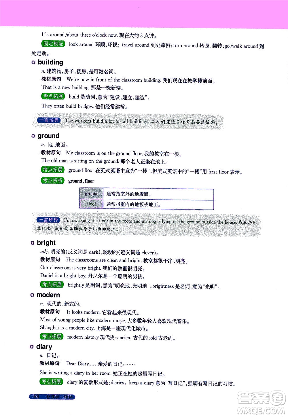 2020秋新教材完全解讀英語(yǔ)七年級(jí)上冊(cè)新課標(biāo)譯林版參考答案