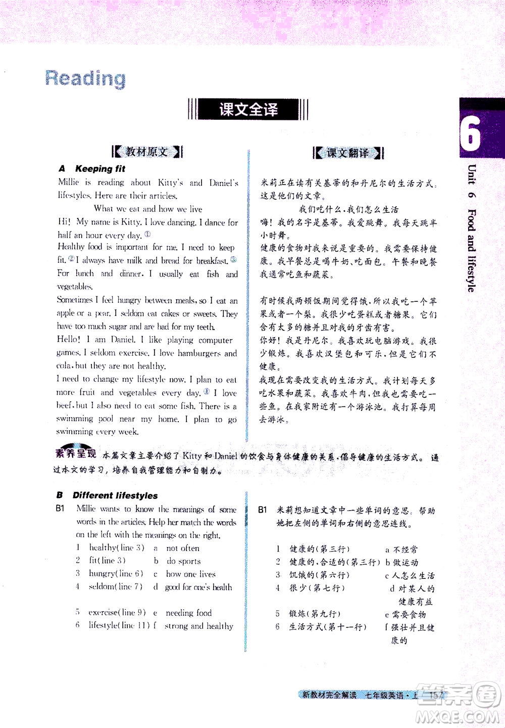 2020秋新教材完全解讀英語(yǔ)七年級(jí)上冊(cè)新課標(biāo)譯林版參考答案