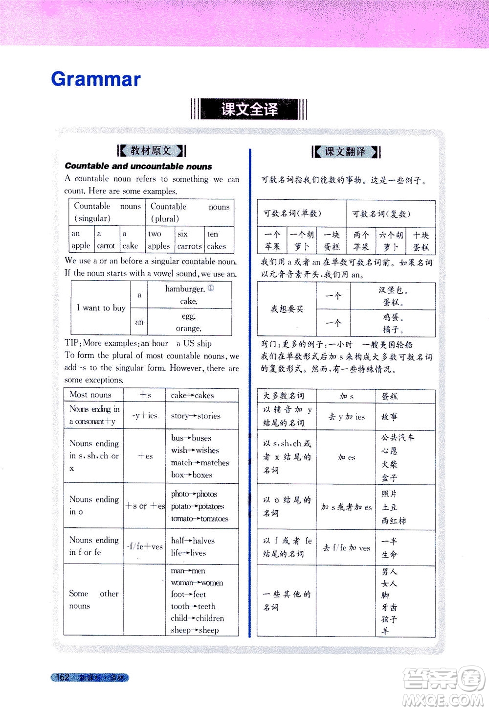 2020秋新教材完全解讀英語(yǔ)七年級(jí)上冊(cè)新課標(biāo)譯林版參考答案