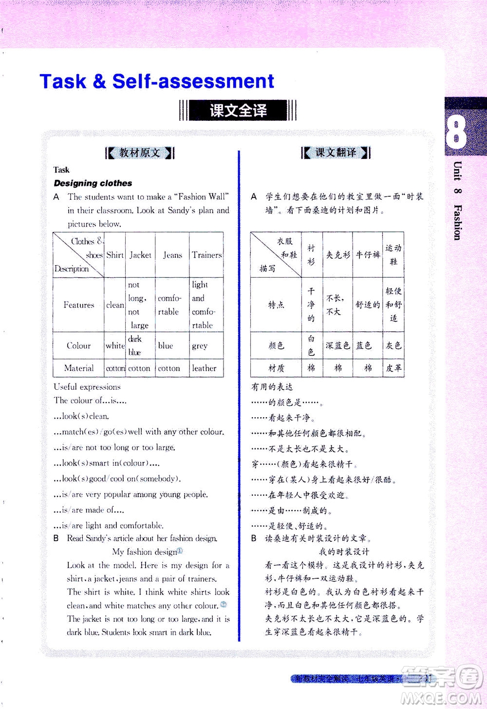 2020秋新教材完全解讀英語(yǔ)七年級(jí)上冊(cè)新課標(biāo)譯林版參考答案