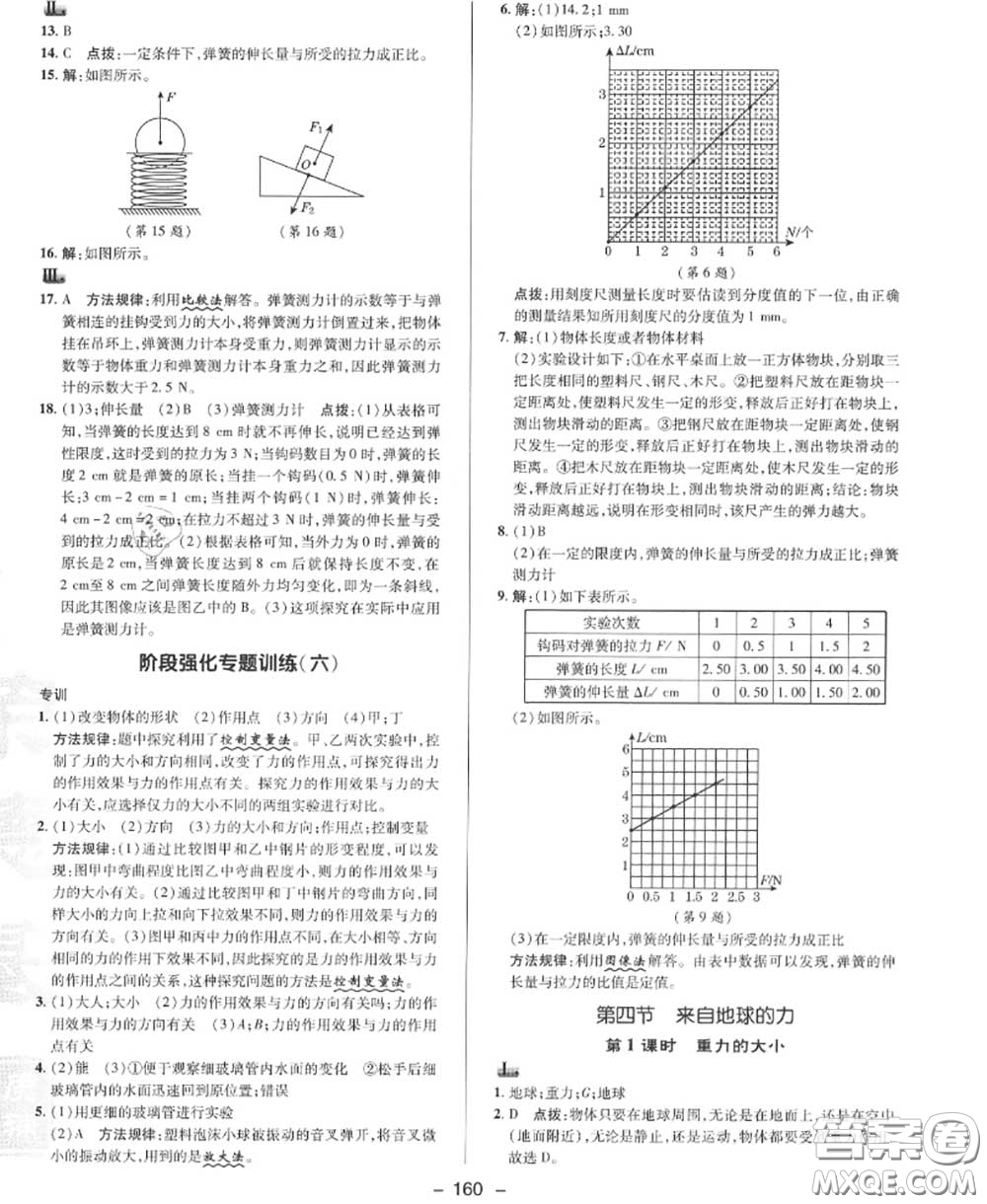 榮德基2020秋新版綜合應(yīng)用創(chuàng)新題典中點八年級物理上冊滬科版答案