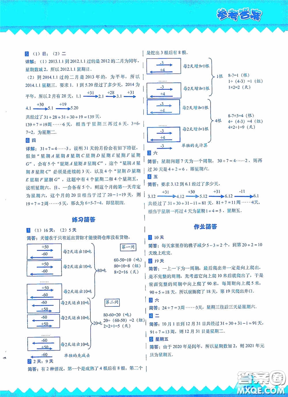 華東師范大學(xué)出版社2020高思教育高思學(xué)校競賽數(shù)學(xué)課本三年級(jí)上冊(cè)答案