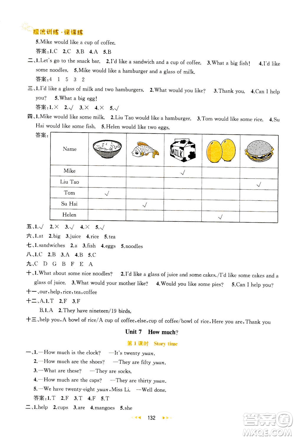 2020秋金鑰匙提優(yōu)訓(xùn)練課課練四年級(jí)上冊(cè)數(shù)學(xué)國(guó)標(biāo)江蘇版參考答案