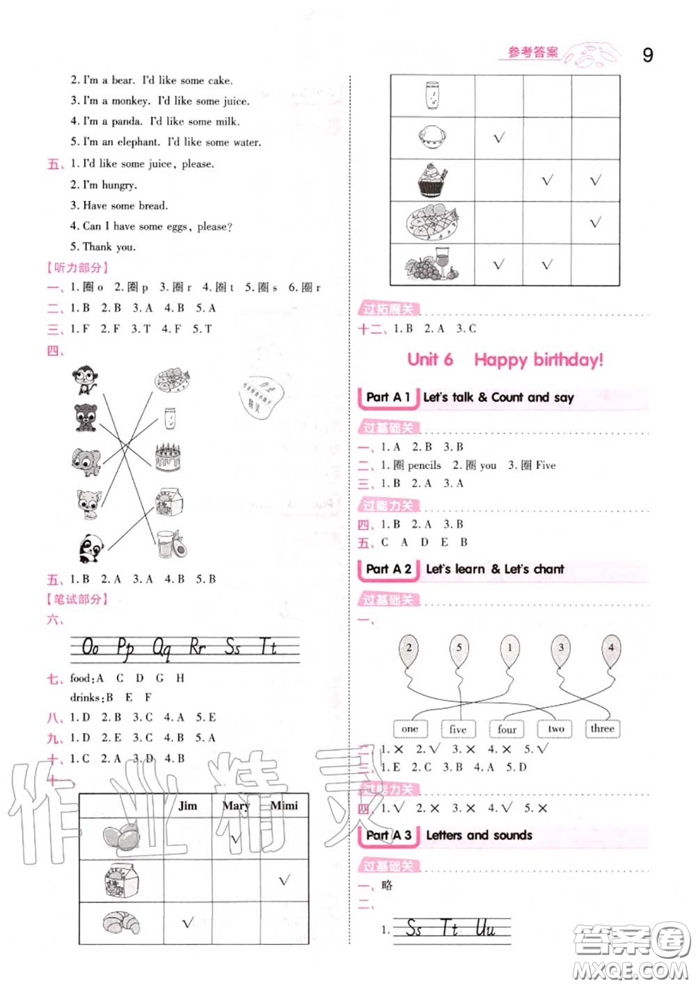 天星教育2020年秋一遍過(guò)小學(xué)英語(yǔ)三年級(jí)上冊(cè)人教版答案