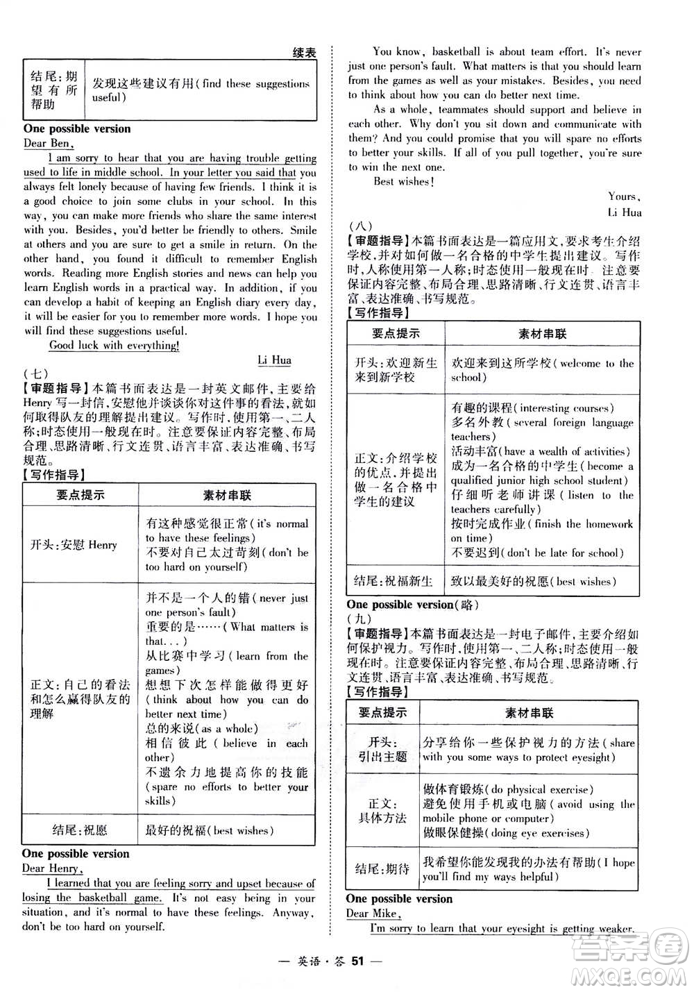 2021中考復習使用天利38套全國各省市中考真題常考基礎題英語參考答案