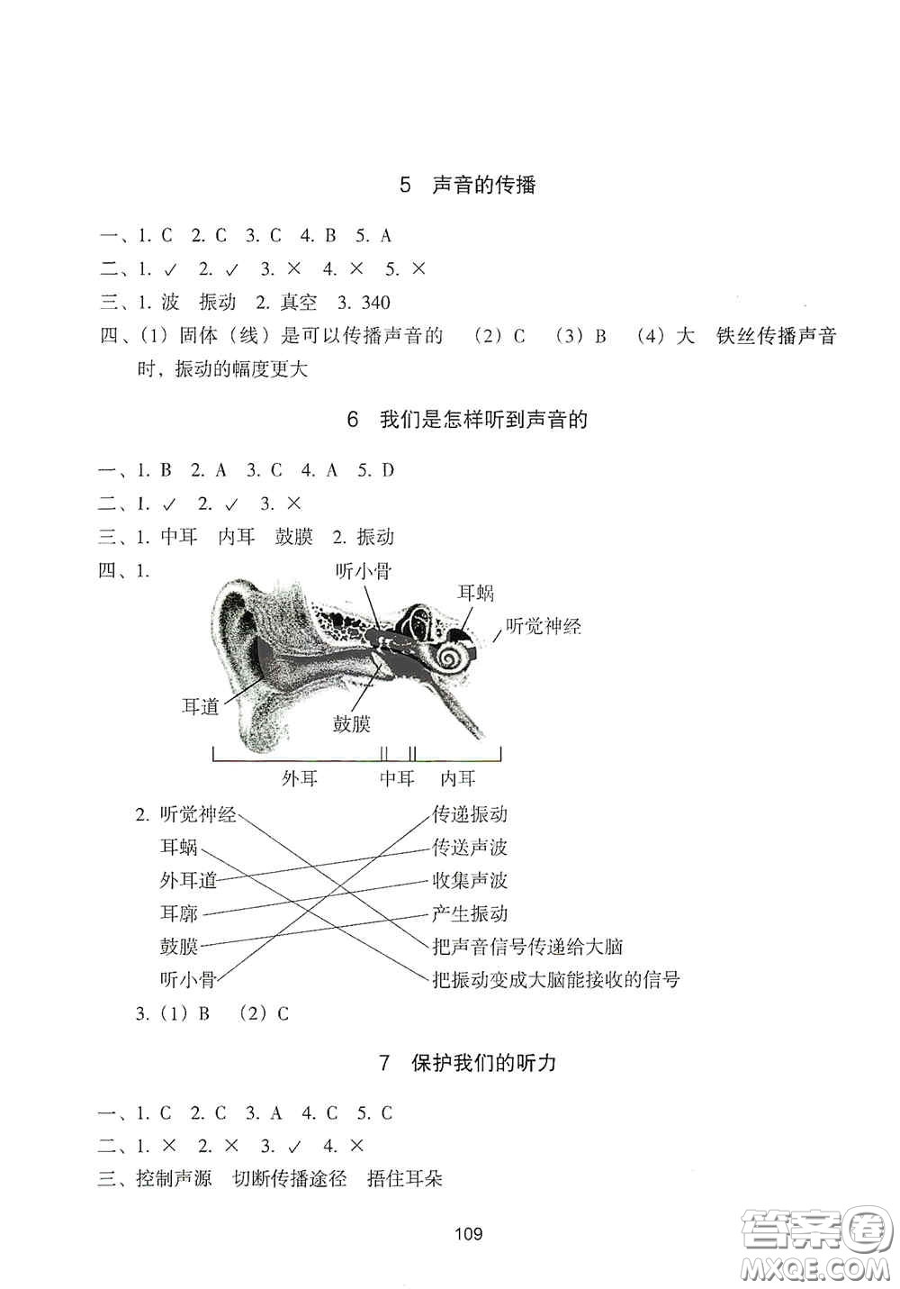 浙江教育出版社2020課時(shí)單元期末特訓(xùn)小學(xué)科學(xué)四年級上冊答案