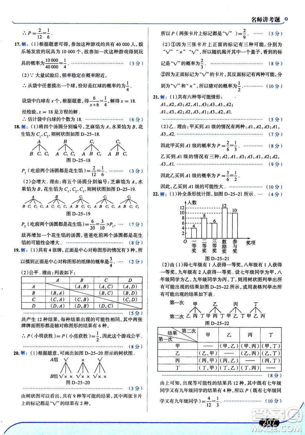 現(xiàn)代教育出版社2020年走進中考考場九年級上冊數(shù)學RJ人教版答案