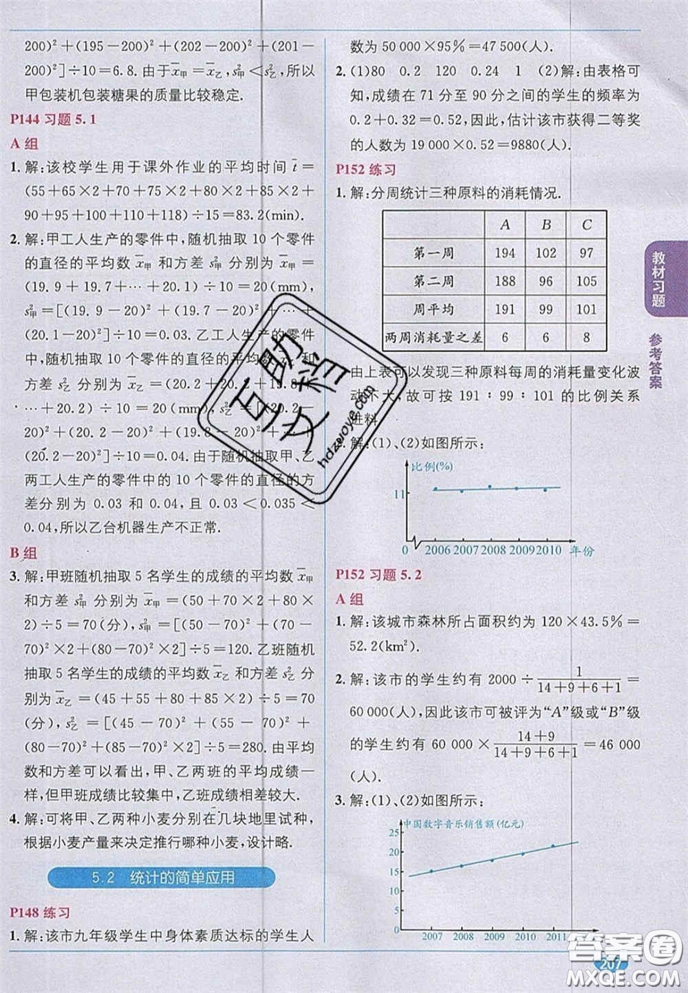 新疆青少年出版社2020教材1加1九年級數(shù)學(xué)上冊湘教版答案