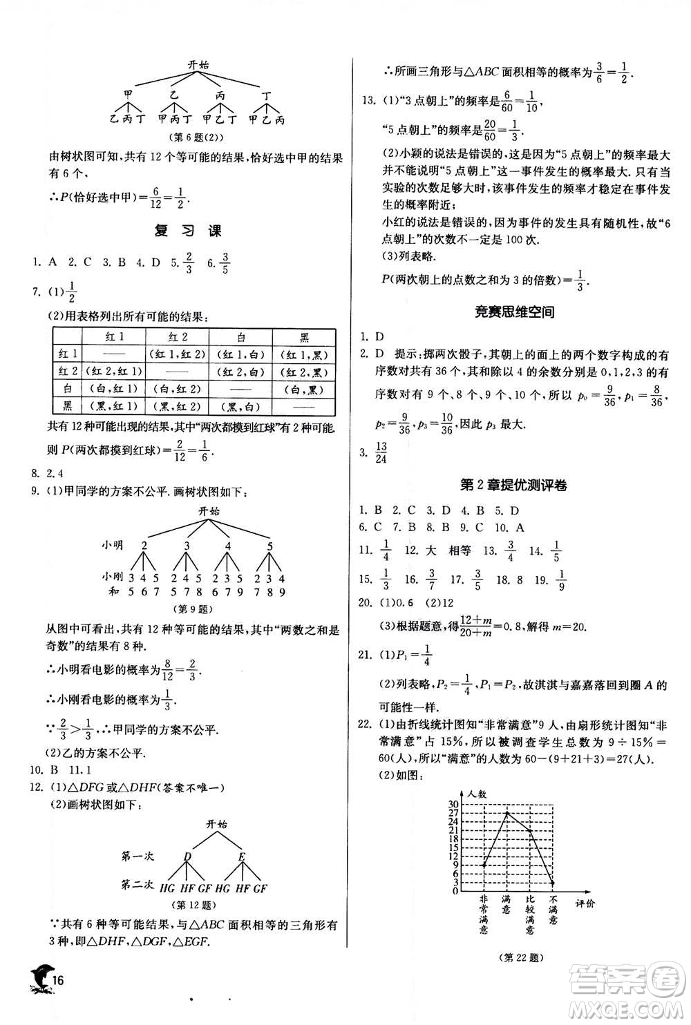 江蘇人民出版社2020年實(shí)驗(yàn)班提優(yōu)訓(xùn)練九年級(jí)上數(shù)學(xué)ZJJY浙江教育版答案