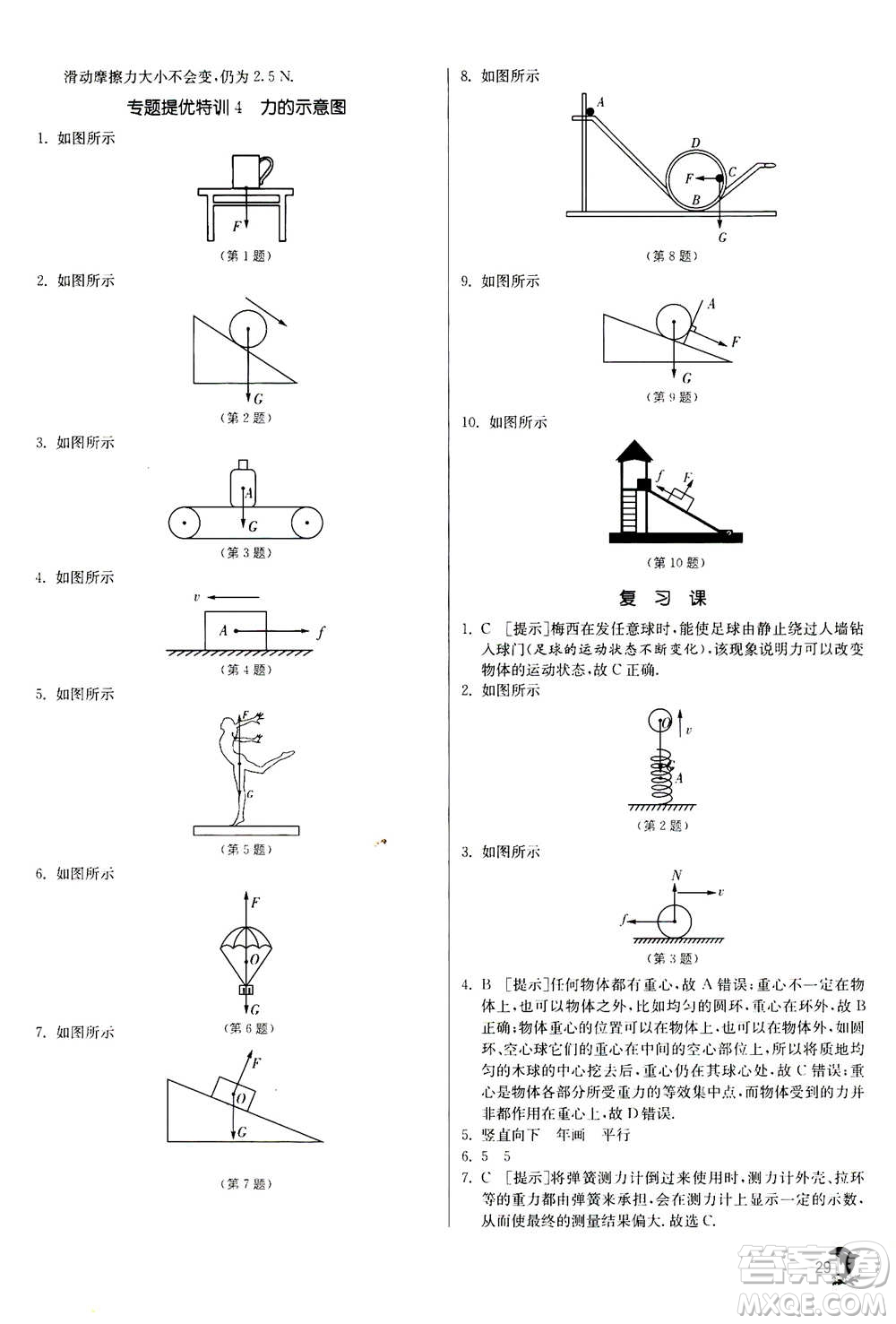 江蘇人民出版社2020年實驗班提優(yōu)訓(xùn)練八年級上物理SHKJ滬科版答案