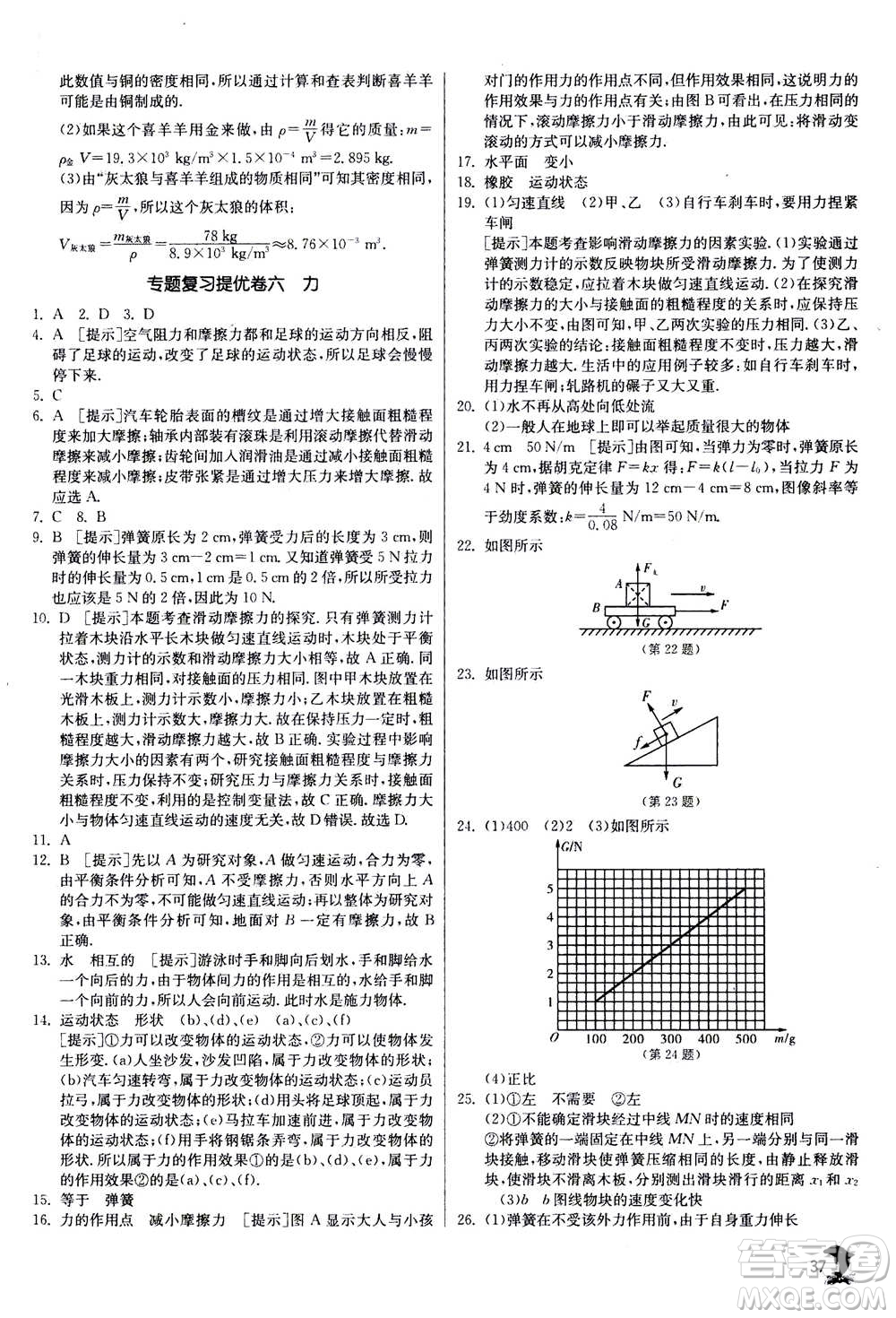 江蘇人民出版社2020年實驗班提優(yōu)訓(xùn)練八年級上物理SHKJ滬科版答案