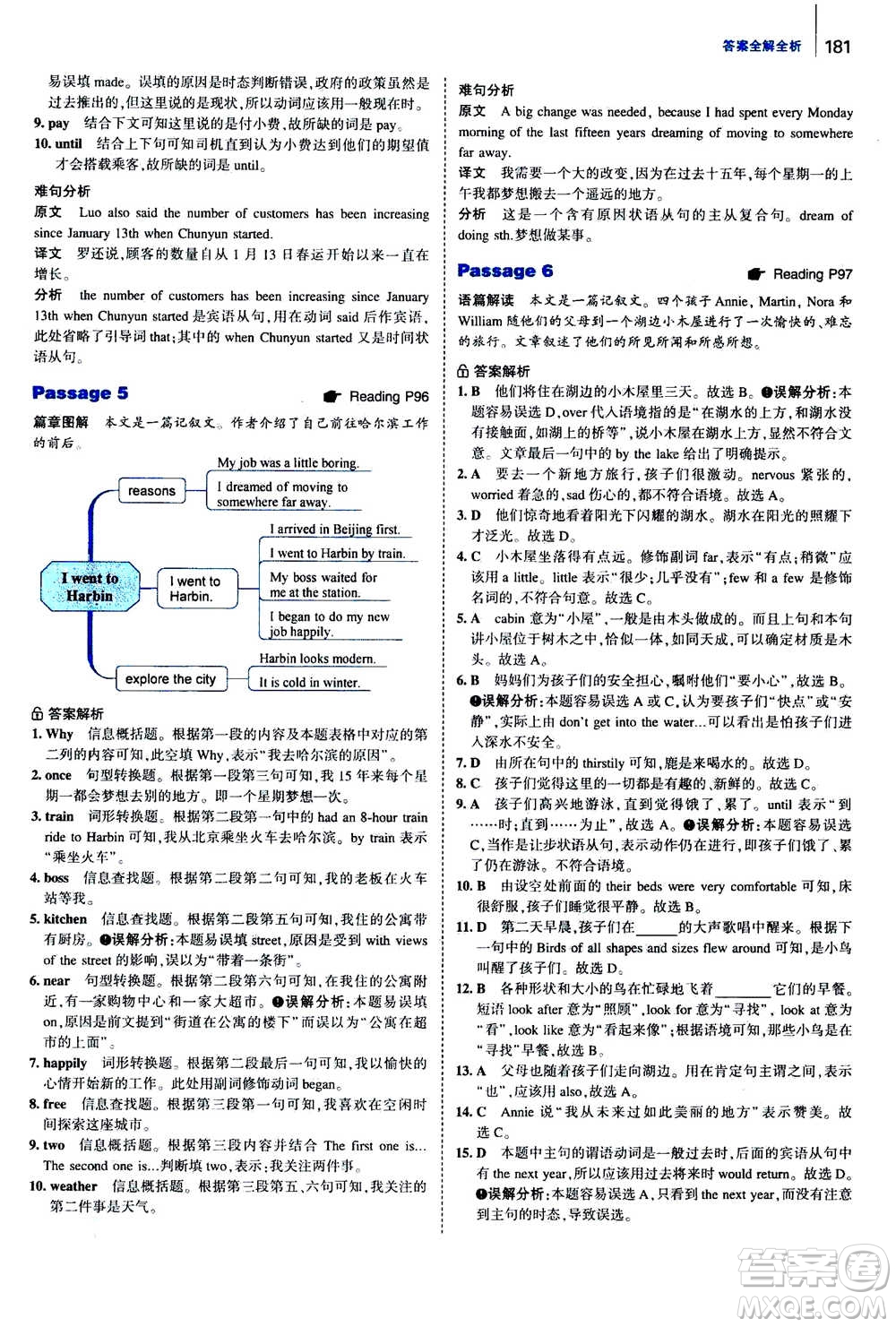 曲一線2020版53英語完形填空閱讀理解與語法填空八年級答案