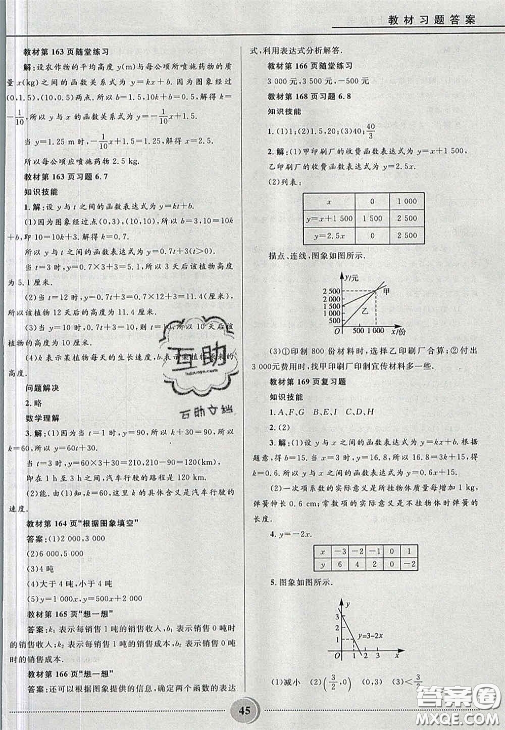 山東教育出版社2020義務(wù)教育教科書七年級數(shù)學(xué)上冊魯教版答案