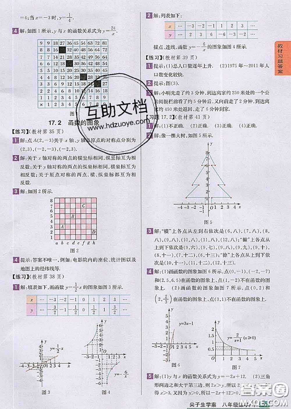 華東師范大學(xué)出版社2020年課本教材八年級數(shù)學(xué)下冊華師版參考答案