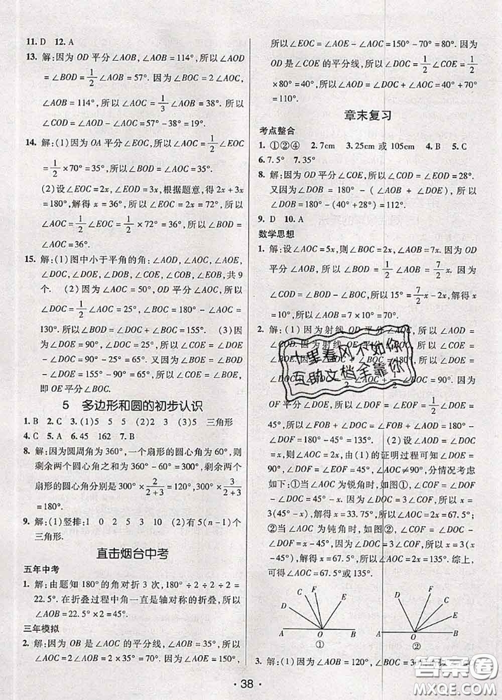 新疆青少年出版社2020同行學案學練測六年級數(shù)學下冊魯教版參考答案