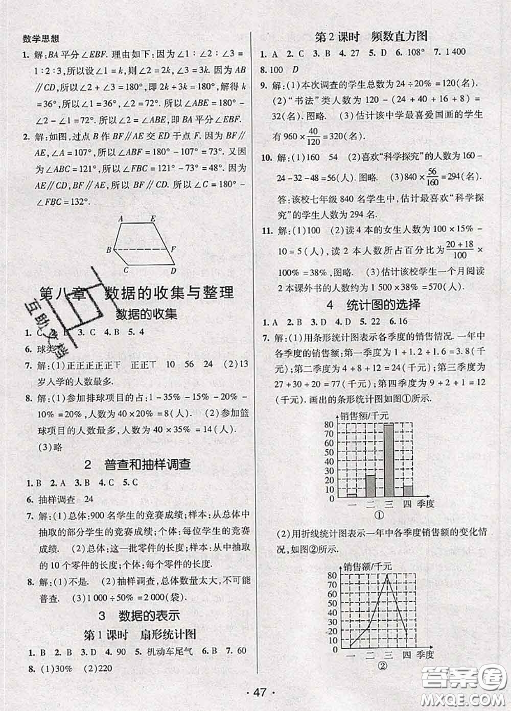 新疆青少年出版社2020同行學案學練測六年級數(shù)學下冊魯教版參考答案