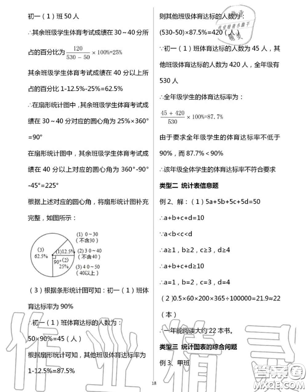 陽(yáng)光出版社2020年全品溫故知新暑假七升八數(shù)學(xué)人教版參考答案