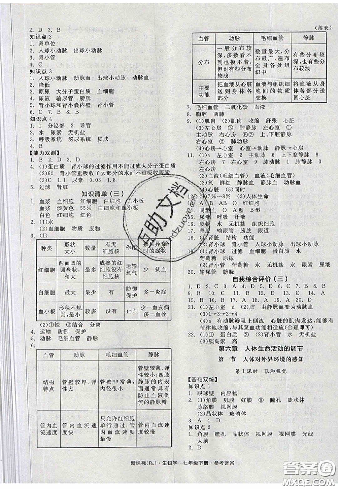 2020年期末考向標(biāo)海淀新編跟蹤突破測試卷七年級數(shù)學(xué)上冊湘教版答案