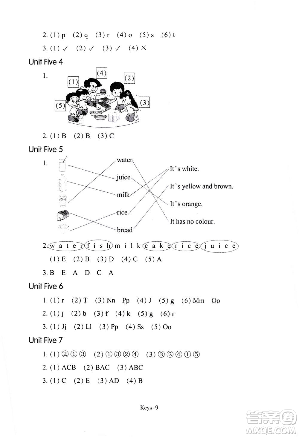 浙江少年兒童出版社2020年每課一練小學(xué)英語三年級上冊R人教版答案