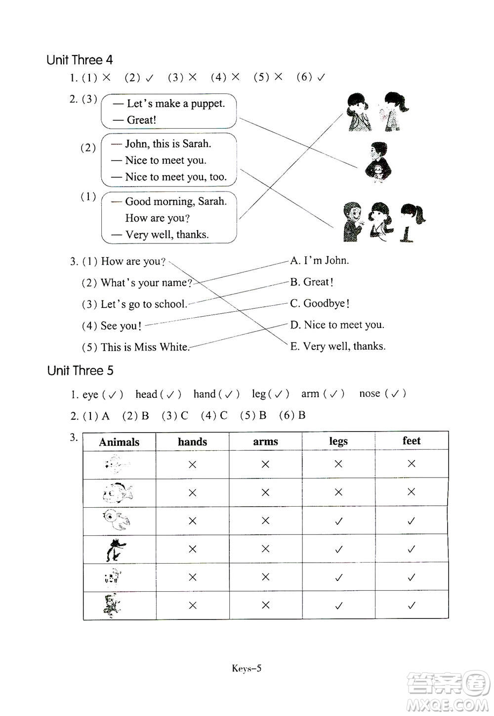 浙江少年兒童出版社2020年每課一練小學(xué)英語三年級上冊R人教版答案