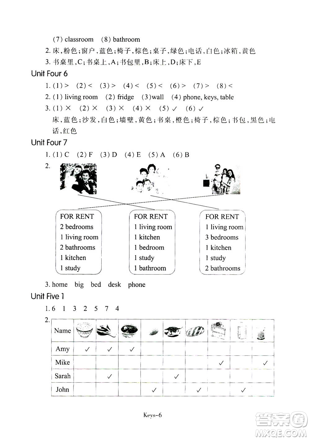 浙江少年兒童出版社2020年每課一練小學(xué)英語四年級上冊R人教版答案